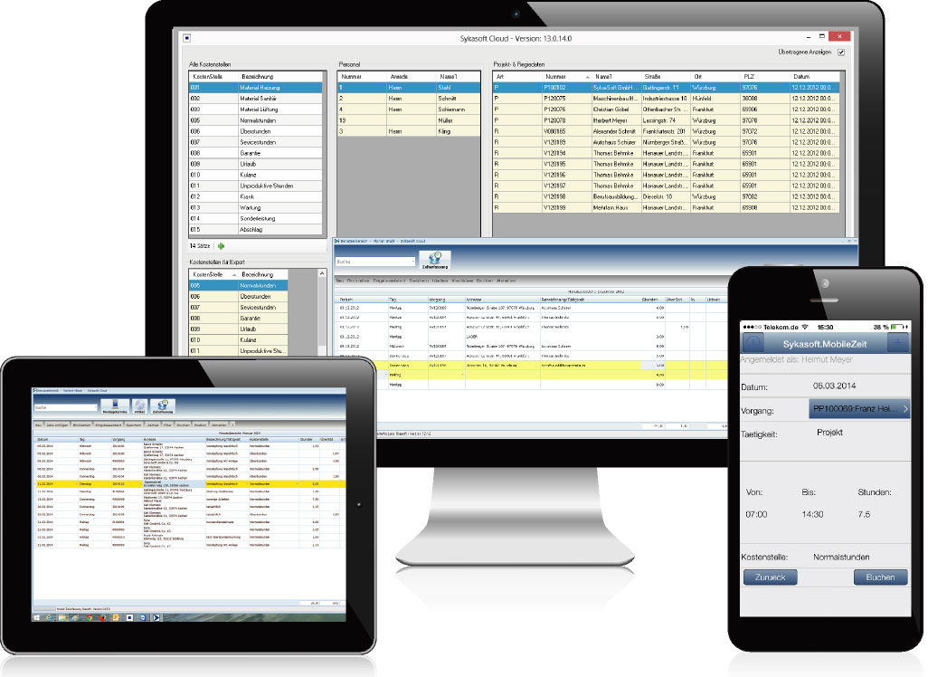 mobile Zeiterfassung per Cloud