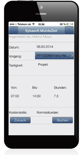 Mobile Zeiterfassung auf Smartphones