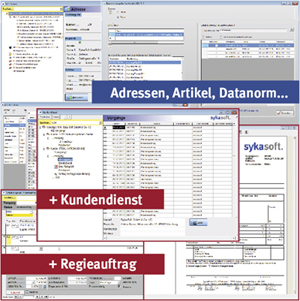 Paket 2: Adressen, Artikel, Datanorm, Regie, Kundendienst